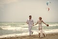 Couple in love. Tender wedding couple on beach Royalty Free Stock Photo