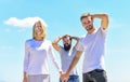 couple in love. third wheel man. family psychology. relationship problems. Break up. interpersonal relationship Royalty Free Stock Photo