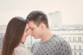 Couple in love touching noses Royalty Free Stock Photo