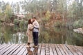 Couple in love under rain Royalty Free Stock Photo