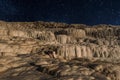 A couple in love under the stars in Pamukkale Turkey. A beautiful couple admires the stars in Pamukkale Denizli. Travel to Turkey Royalty Free Stock Photo