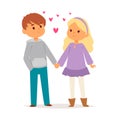 Couple in love vector characters togetherness happy smiling people romantic woman amorousness together adult