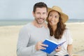 Couple lover happy reading book Royalty Free Stock Photo