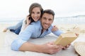 Couple lover happy reading book Royalty Free Stock Photo