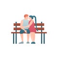 Couple lovers flat illustration.