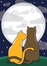 Couple of loving cats Royalty Free Stock Photo