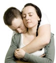 Couple in loving embrace Royalty Free Stock Photo