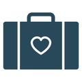 Couple luggage, heart Isolated Vector Icon which can be easily modified or edited