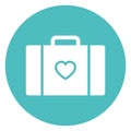 Couple luggage, heart Isolated Vector Icon which can be easily modified or edited