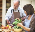 Couple make food kitchen cencept