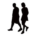 a couple making chat, body silhouette vector