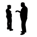 a couple making chat, body silhouette vector