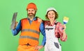 Couple making repairs to their home. Home Renovation. couple is renovating home. couple doing apartment repair together Royalty Free Stock Photo