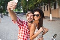 Couple making selfie photo Royalty Free Stock Photo