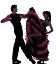 Couple man woman dancer dancing french cancan