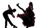 Couple man woman dancer dancing french cancan Royalty Free Stock Photo