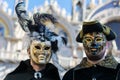 couple in mask and costume at the carnival in Venice. The Carnival of Venice is an annual festiv