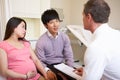 Couple Meeting With Obstetrician In Clinic