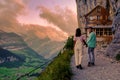 Berggasthaus Aescher in den Appenzeller Alpen, Appenzell, Swiss Ebenalp in Switzerland,