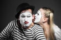 Couple of mimes Royalty Free Stock Photo