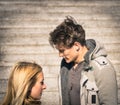 Couple in a moment of troubles during break up phase Royalty Free Stock Photo