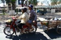 Couple on the motorbike in Cambodia