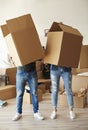 Couple moving new home Royalty Free Stock Photo