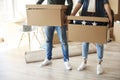 Couple moving new home Royalty Free Stock Photo