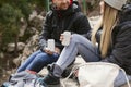 couple nature drinking water (1). High quality photo