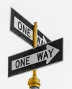 Couple of One way sign Royalty Free Stock Photo