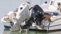 Couple of outboard engines Royalty Free Stock Photo