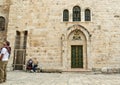 Couple outside the Church of the Holy Sepulchre