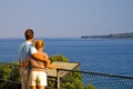 Couple overlooking ocean