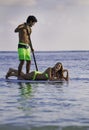 Couple on a paddleboard