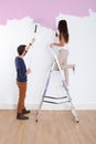 Couple Painting New House Royalty Free Stock Photo