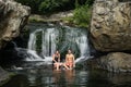 Couple at Panther Falls, Amherst County, Virginia, USA - 3