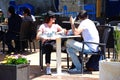 Couple at a pavement cafe, Vittoriosa.