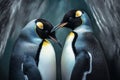 Couple of penguins. Generative AI. Royalty Free Stock Photo