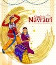 People performing Garba dance in Dandiya Raas for Dussehra or Navratri