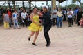 Couple dancing at a festival in Miami