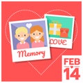 Couple photo memory of love