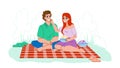 couple picnic vector