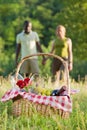 Couple picnicking