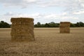 Couple piles of hay Royalty Free Stock Photo