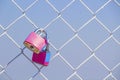 Couple pink padlock