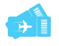 Plane ticket vector icon Royalty Free Stock Photo