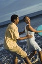 Couple Playing With Beach Ball Royalty Free Stock Photo