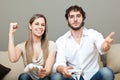 Playing video games Royalty Free Stock Photo