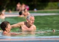 Couple in the pool Royalty Free Stock Photo