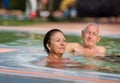 Couple in the pool Royalty Free Stock Photo